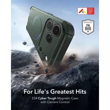 ESR Cyber Tough MagSafe Husă pentru iPhone 17 Pro / 18 Pro, verde