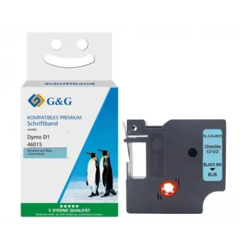 G&G Silk bandă etichetă compatibilă cu Dymo D1/46015