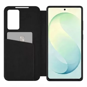 Husă portofel Tech-Protect Smart Wallet pentru Samsung Galaxy S26 FE, neagră mat