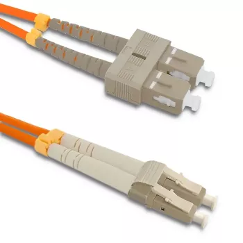 Cablu patch de fibră optică Qoltec SC/UPC - LC/UPC, multimod 50/125 OM2, duplex, 3 m