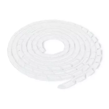 Organizator de cabluri Qoltec 6 mm 10,0 m alb