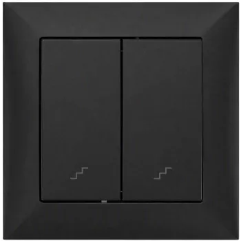 Comutator dublu basculant VCX WESA LC 05C, negru
