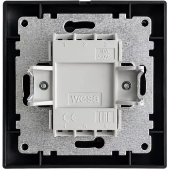 Comutator dublu basculant VCX WESA LC 05C, negru
