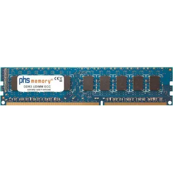 Memorie PHS-memory 8 GB DDR3 1600MHz ECC UDIMM bazată pe Hynix HMT41GU7AFR8A-PB, PC3L-12800E, 1,35 V (SP258938)