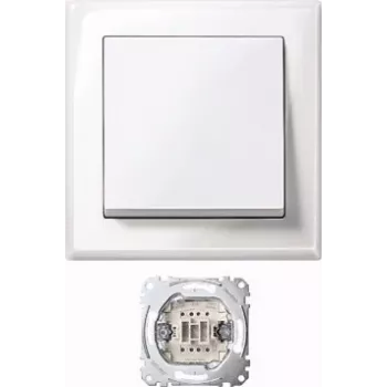 Întrerupător Jumbo MERTEN MEG3341-1419, termoplast, alb polar, AC 250 V