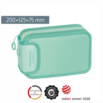 BRUNNEN pencil case filled s'maepp Sweet Colour Code mint 34-piece, 20.0 x 7.5 cm