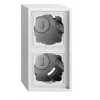 Carcasă de suprafață Gira 106280 cu 2 module cu ramă, F300, albă pur