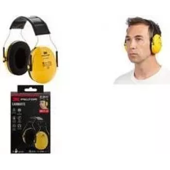 Căști de protecție 3M Peltor Optime H510AC, galben/negru, cu bandă reglabilă și inserții din spumă