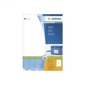 Etichete HERMA Premium - autoadezive permanente, hârtie mată laminată - alb - 297 x 200 mm - 100 etichete (100 foi x 1)