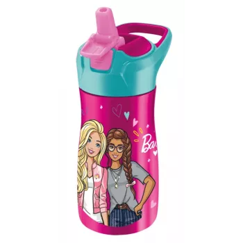 Maped PICNIK Water Bottle Barbie, 0.43 l Body made of Stainless Steel with Barbie Motif, Straw Included