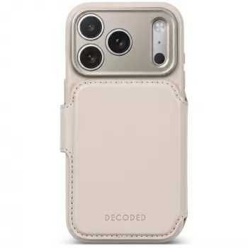 Husă portofel detașabilă din piele Decoded Leather pentru iPhone 18 Pro Max / 17 Pro Max, MagSafe, taupe