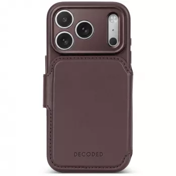 Husă portofel detașabilă din piele Decoded Leather pentru iPhone 18 Pro Max / 17 Pro Max, MagSafe, Chocolat Brown