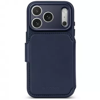 Husă din piele cu portofel detașabil Decoded pentru iPhone 18 Pro Max / 17 Pro Max, MagSafe, Midnight