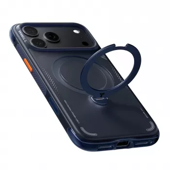 TORRAS Ostand Q3 Air – husă pentru iPhone 18 Pro / 17 Pro compatibilă cu MagSafe (deep blue)