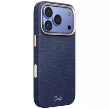 Husă UNIQ Coehl Mirelle pentru iPhone 18 Pro / 17 Pro cu încărcare magnetică, albastră