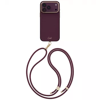 Husă UNIQ Coehl Mirelle pentru iPhone 18 Pro Max / 17 Pro Max cu încărcare magnetică, burgundy