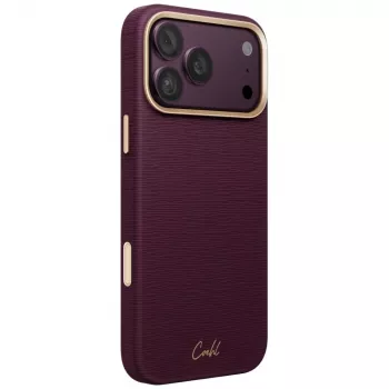 Husă UNIQ Coehl Mirelle pentru iPhone 18 Pro Max / 17 Pro Max cu încărcare magnetică, burgundy