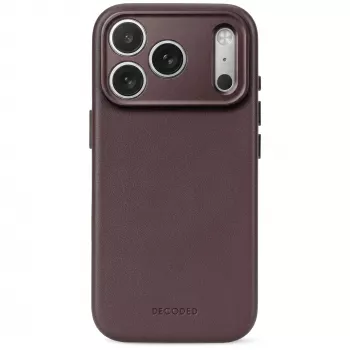 Decoded Leather Backcover - husă din piele pentru iPhone 18 Pro / 17 Pro compatibilă cu MagSafe (chocolat brown)
