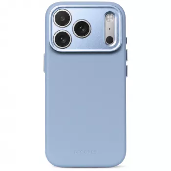 Husă din piele Decoded Leather Backcover pentru iPhone 18 Pro / 17 Pro, compatibilă cu MagSafe, albastru cer
