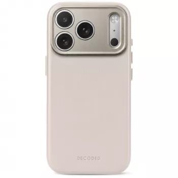 Husă din piele Decoded Leather Backcover pentru iPhone 18 Pro Max / 17 Pro Max, compatibilă cu MagSafe, taupe