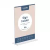 Suport de masă EUROPEL din acril, DIN A6 portret, drept din acril, pentru prezentare față-verso