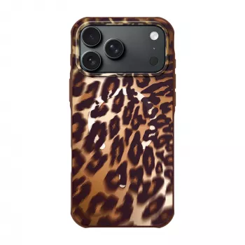 Husă Laut Huex Wave pentru iPhone 18 Pro / 17 Pro, MagSafe, Mocha Leopard
