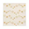 Șervețele de Crăciun PAPSTAR „Golden Snowflakes” 330 x 330 mm, imprimate, pliate în 1/4, 3 straturi