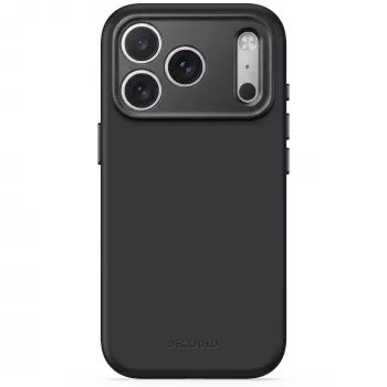 Husă spate din silicon AntiMicrobial Decoded pentru iPhone 18 Pro Max / 17 Pro Max, MagSafe, Carbon Black