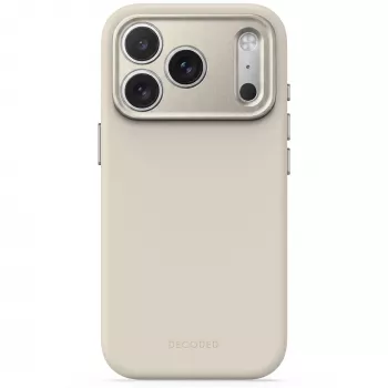 Husă spate din silicon AntiMicrobial Decoded pentru iPhone 18 Pro Max / 17 Pro Max, MagSafe, Pebble Grey