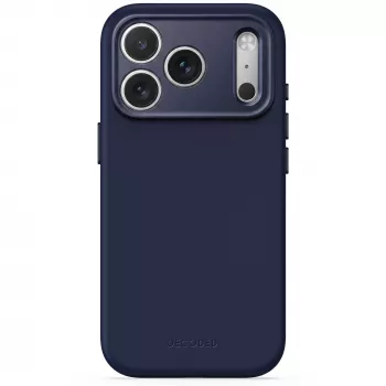 Husă spate din silicon AntiMicrobial Decoded pentru iPhone 18 Pro Max / 17 Pro Max, compatibilă cu MagSafe, albastru atlantic