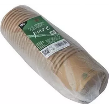 Bol de supă PAPSTAR pure, rotund, 350 ml, maro, carton din fibre virgine nealbit cu strat organic