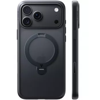Husă TORRAS Ostand Q3 Spin pentru iPhone 18 Pro / 17 Pro, compatibilă cu MagSafe, neagră