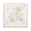 Șervețele PAPSTAR Stardust alb, auriu 3 straturi 33,0 x 33,3 cm, 100 buc.