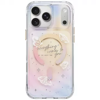 Husă UNIQ Coehl Ellie pentru iPhone 18 Pro Max / 17 Pro Max, încărcare magnetică, Prism Bloom