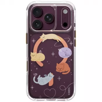 Husă UNIQ Coehl Elysie pentru iPhone 18 Pro / 17 Pro, încărcare magnetică, Whiskered Dreams
