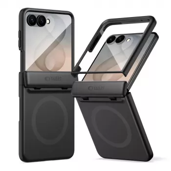 Husă Tech-Protect Kevlar Aura MagSafe pentru Samsung Galaxy Z Flip 8, neagră