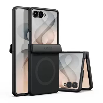 Husă Tech-Protect Kevlar Aura MagSafe pentru Samsung Galaxy Z Flip 8, neagră