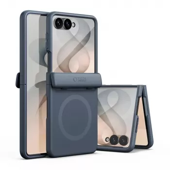 Husă Tech-Protect Kevlar Aura MagSafe pentru Samsung Galaxy Z Flip 8, bleumarin