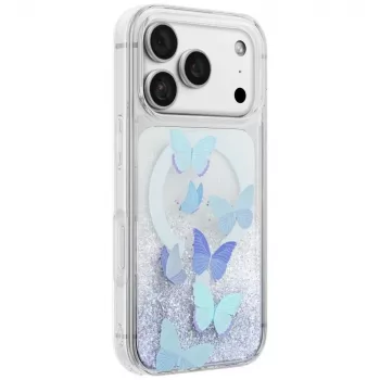 Husă UNIQ Coehl Aria pentru iPhone 18 Pro / 17 Pro, încărcare magnetică, albastră