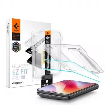 Sticlă securizată Spigen Glas.TR EZ Fit Pro HD AC, pachet de 2, iPhone Duo, clar