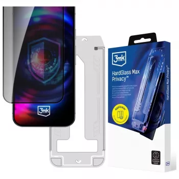 Sticlă de confidențialitate 3mk HardGlass Max Privacy cu aplicator pentru Apple iPhone Air (3M008313)