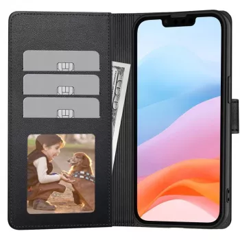 Husă portofel Tech-Protect pentru Samsung Galaxy A17 / A18 / A26 4G / 5G, neagră