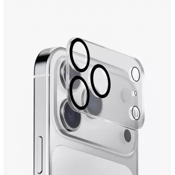 Sticlă de protecție pentru obiectivul camerei UNIQ Optix Clearshield Frameguard pentru iPhone 18 Pro Max, cristal transparent, cu aplicator