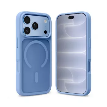 Husă Crong Matte Magnetic MagSafe pentru iPhone 18 Pro / 17 Pro, albastră
