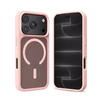 Husă Crong Matte Magnetic MagSafe pentru iPhone 18 Pro / 17 Pro, roz