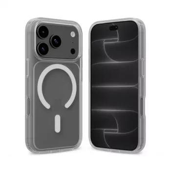 Husă Crong Matte Magnetic MagSafe pentru iPhone 18 Pro / 17 Pro, albă