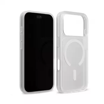 Husă Crong Matte Magnetic MagSafe pentru iPhone 18 Pro / 17 Pro, albă