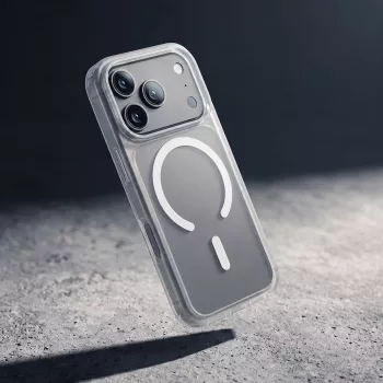 Husă Crong Matte Magnetic MagSafe pentru iPhone 18 Pro Max / 17 Pro Max, albă