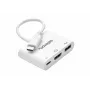 Adaptor multiport celexon USB-C la HDMI și USB-A, tată/mamă, alb