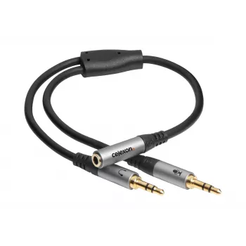 Adaptor audio celexon Professional 2x jack stereo, tată/mamă